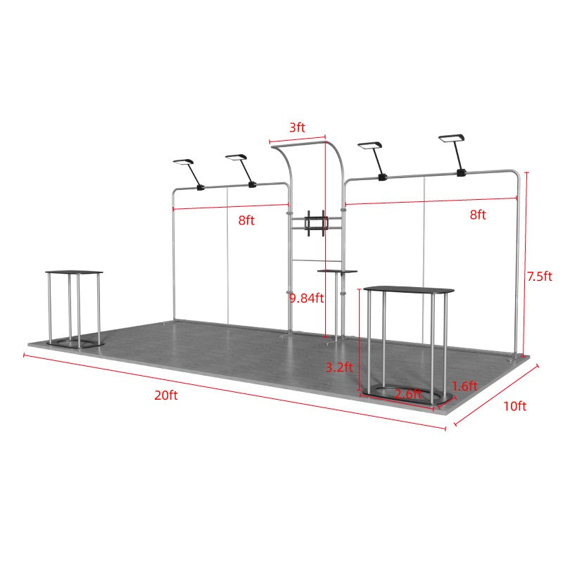 10x20 ft Trade Show Display Kit - Version A4