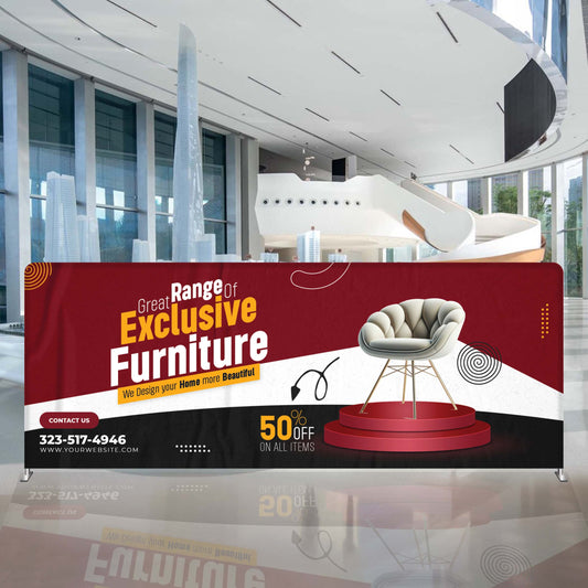 20’ STRAIGHT TENSION FABRIC DISPLAY DOUBLE SIDED