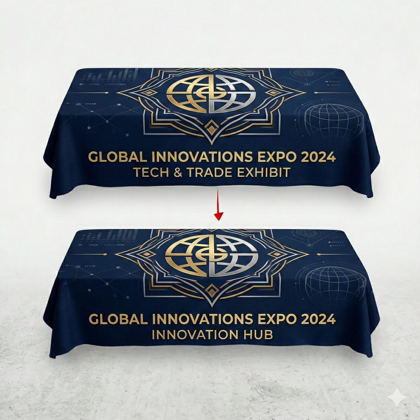 6' to 8' Convertible Table Cover Standard Throw