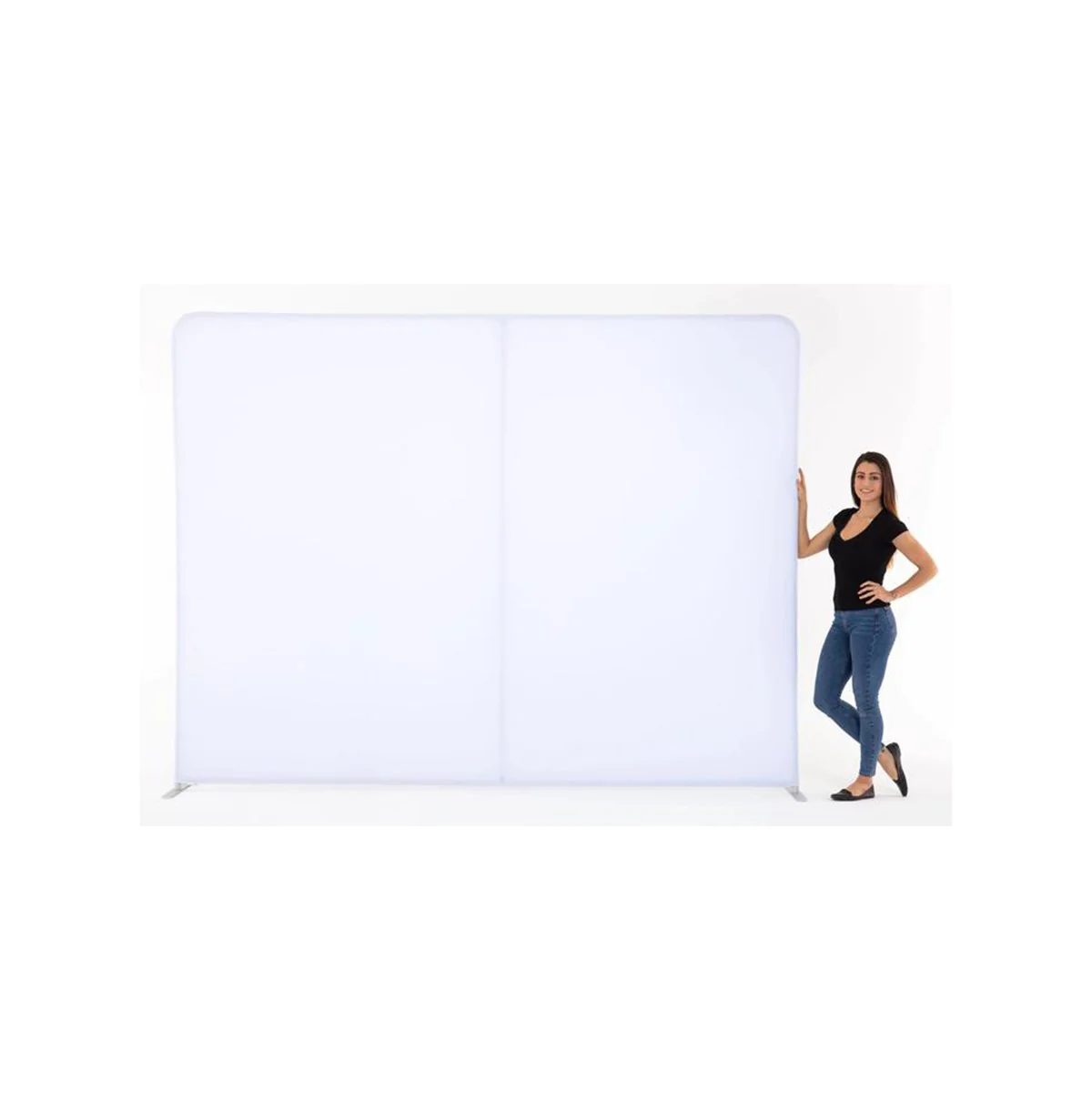 8’ STRAIGHT TENSION FABRIC DISPLAY DOUBLE SIDED