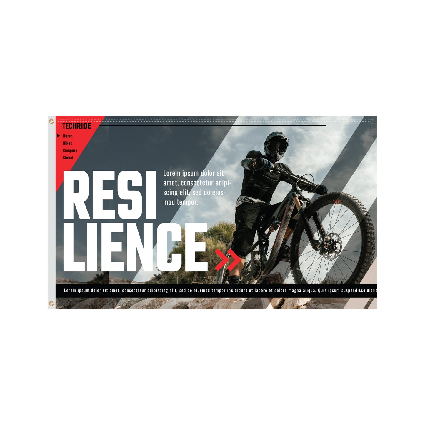 Custom Header Flags 3’ x 5’ Double Sided Imprint