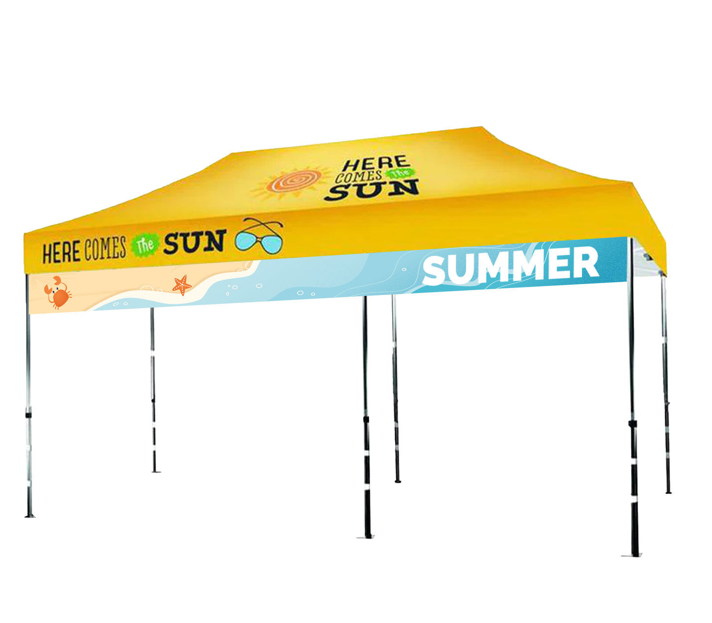 10x20 TENT VALANCE BANNER (Double Sided)