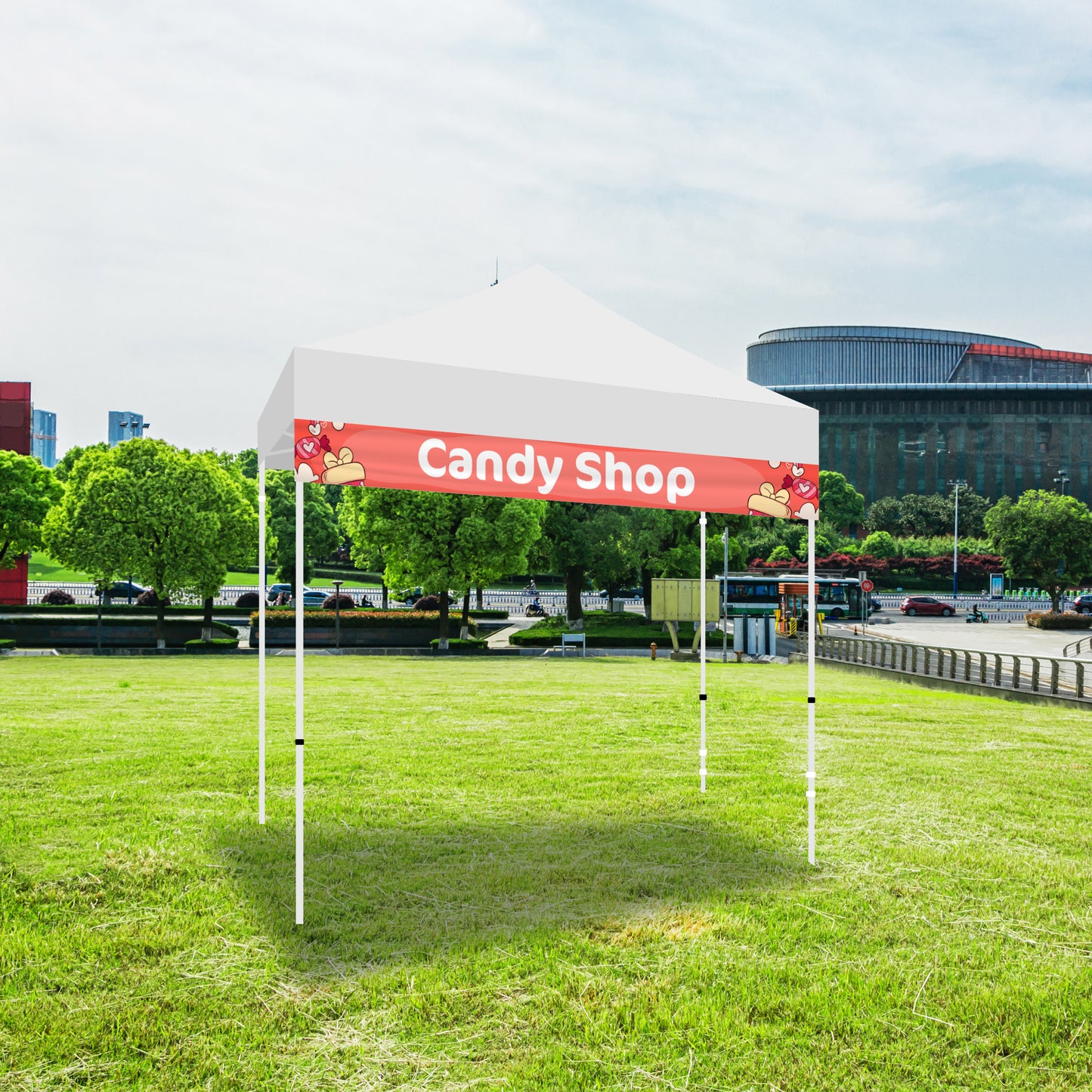 10x10 TENT VALANCE BANNER (Single Sided)