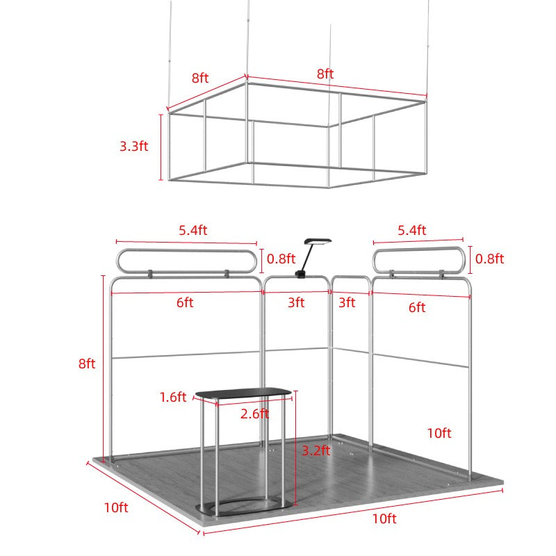 10x10ft Trade Show Display Kit - Version B1