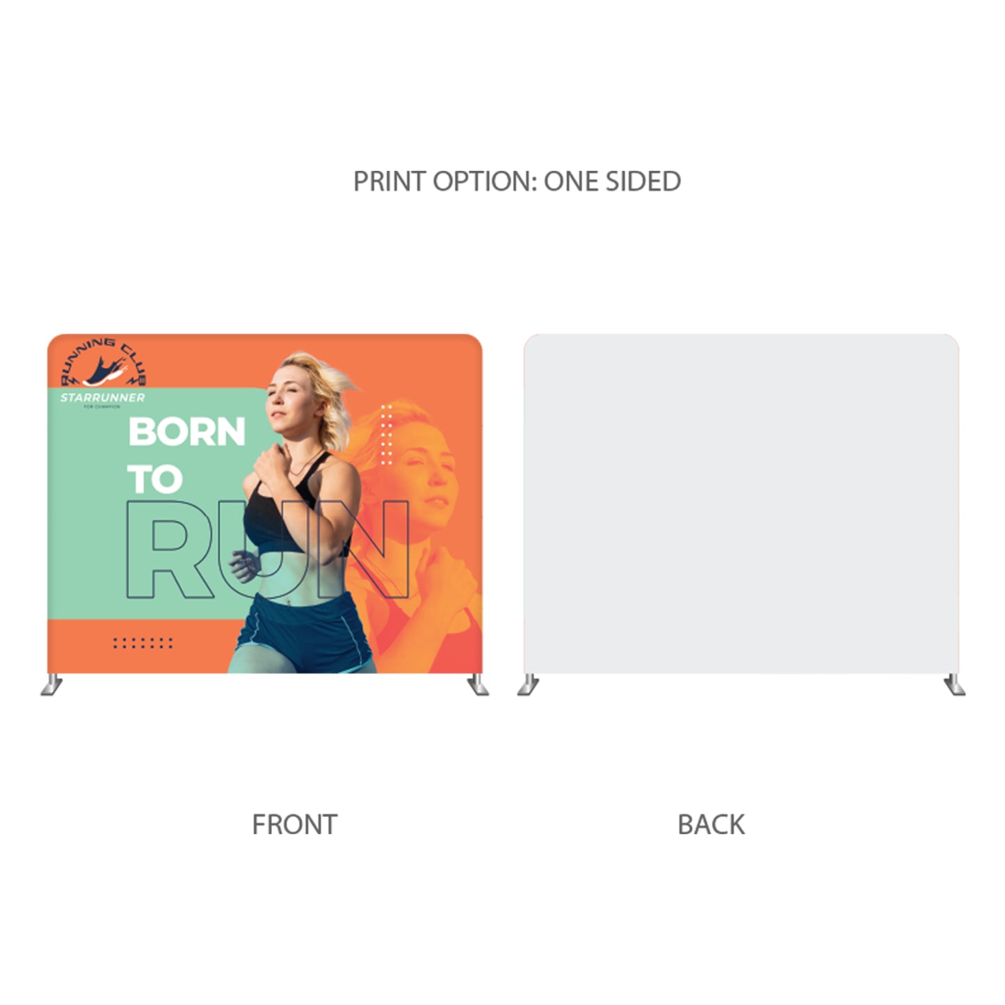 10’ STRAIGHT TENSION FABRIC DISPLAY DOUBLE SIDED