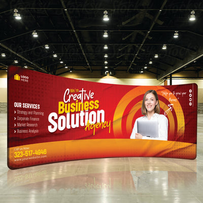 Curved 20' Tension Fabric Backdrop Display