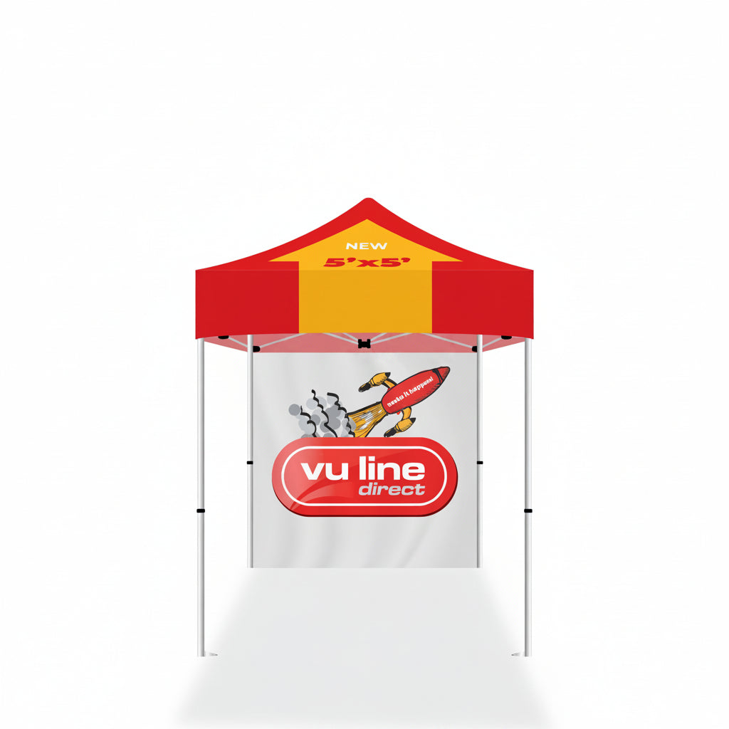 5' X 5' Economy Tent w/ Full Color Canopy, W/ BACKWALL