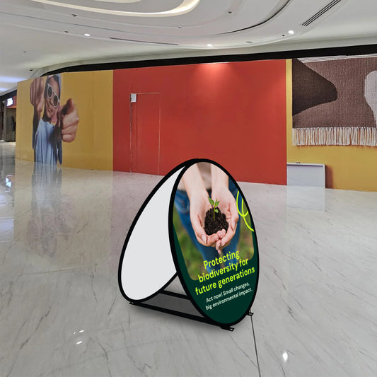 Circle Pop-Up Banner 39.5” Diameter (2 sided)