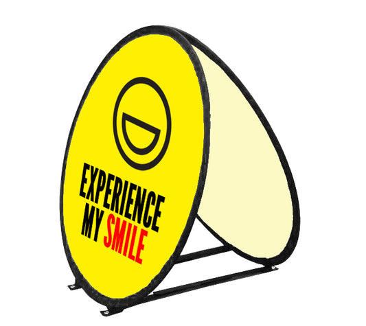 Circle Pop-Up Banner 59” Diameter (2 sided)