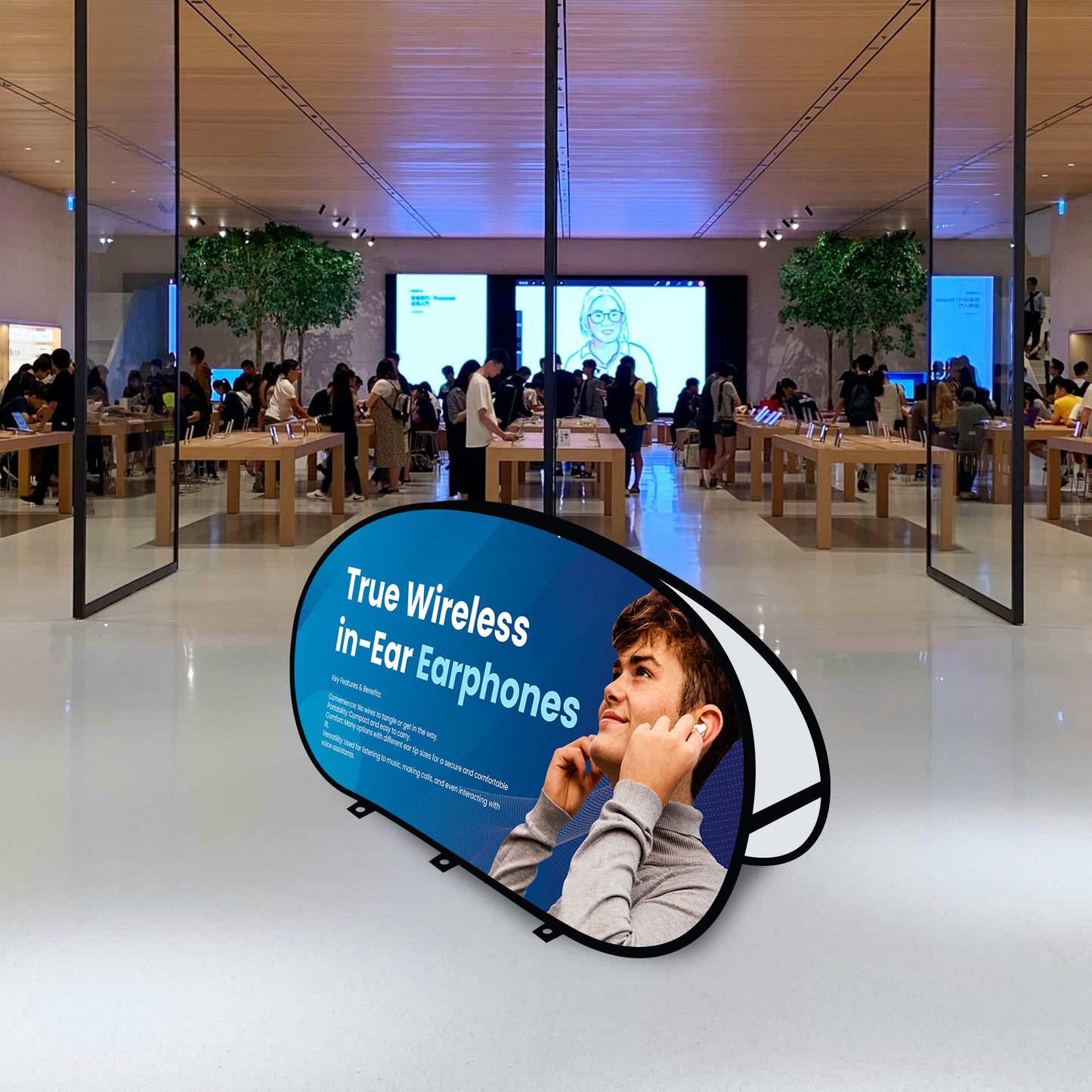 Pop Up Banner - Horizontal 47” W x 27.5”H (2 sided)