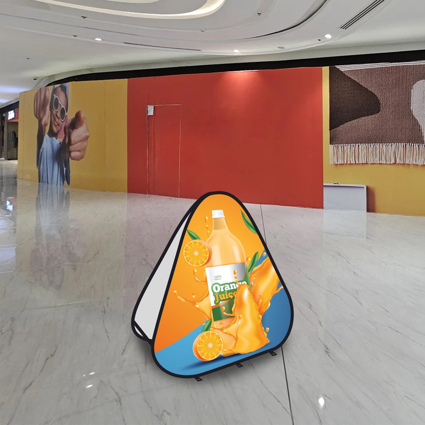 Pop Up Banner - Triangle 59” W x 59”H (2 sided)