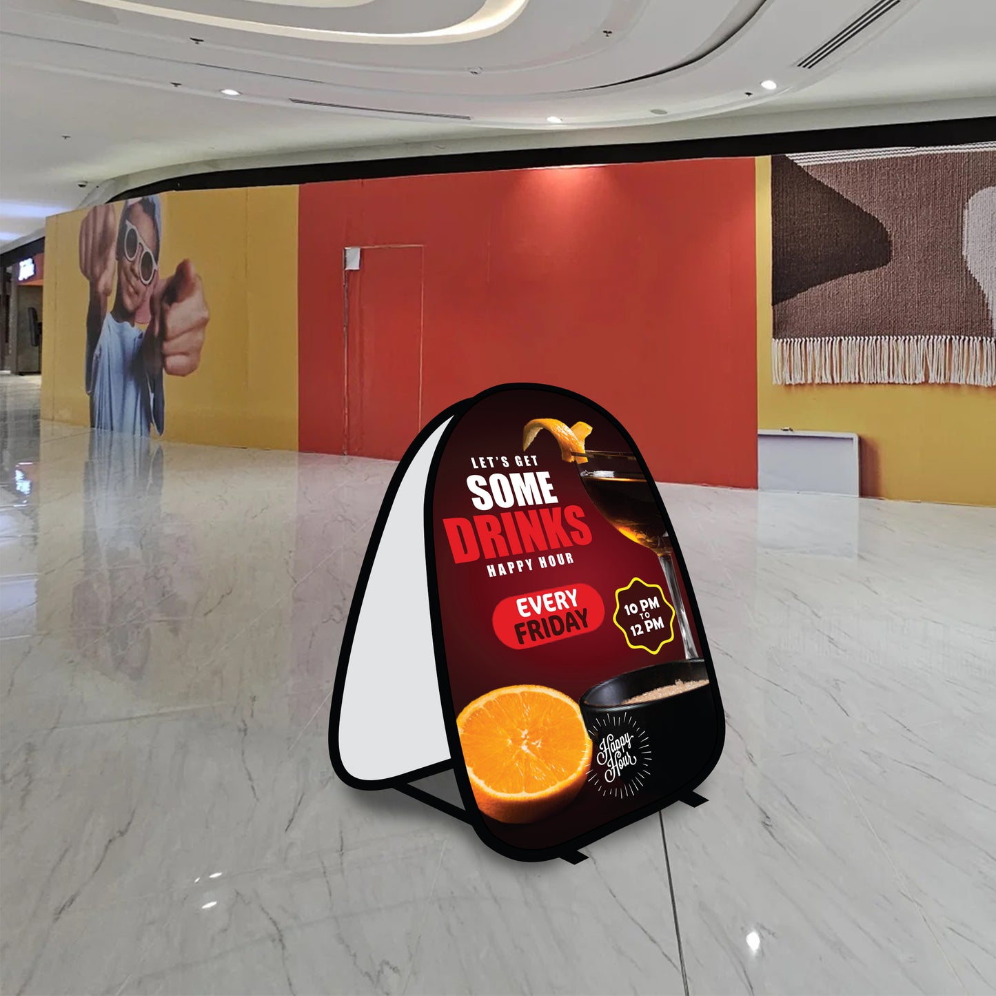 Pop Up Banner - Vertical 23.60” W x 35.5”H (2 sided)