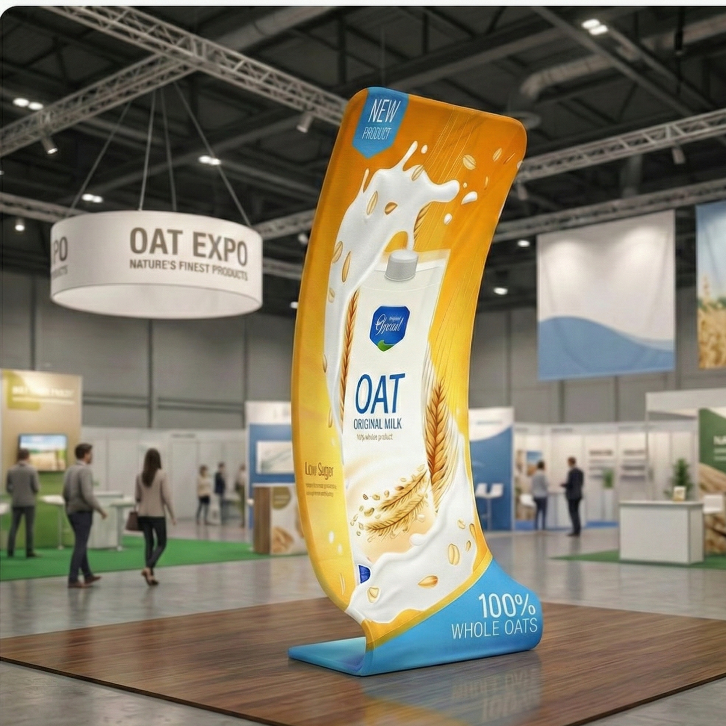 Snake Shaped Tension Fabric Banner Stand