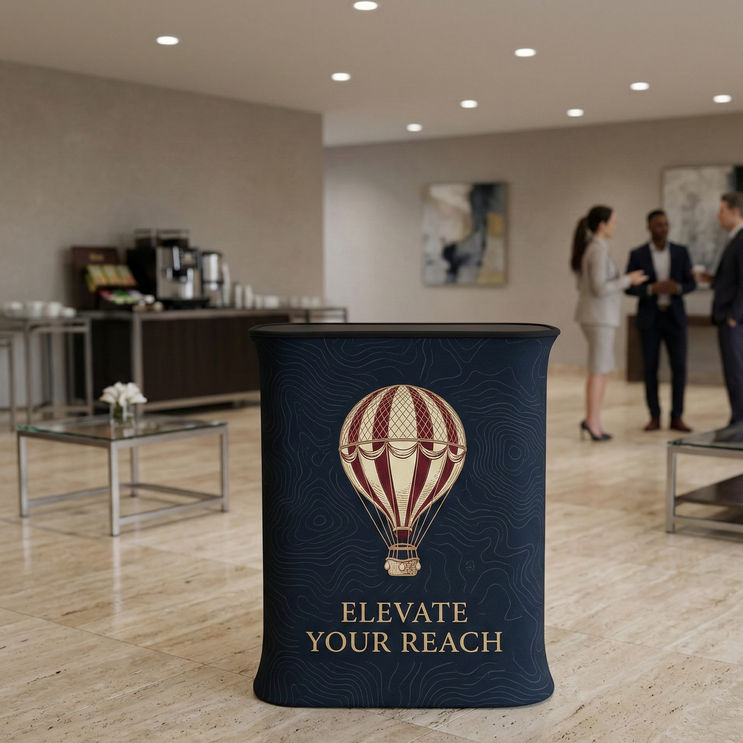 Square Tension Fabric Counter Display