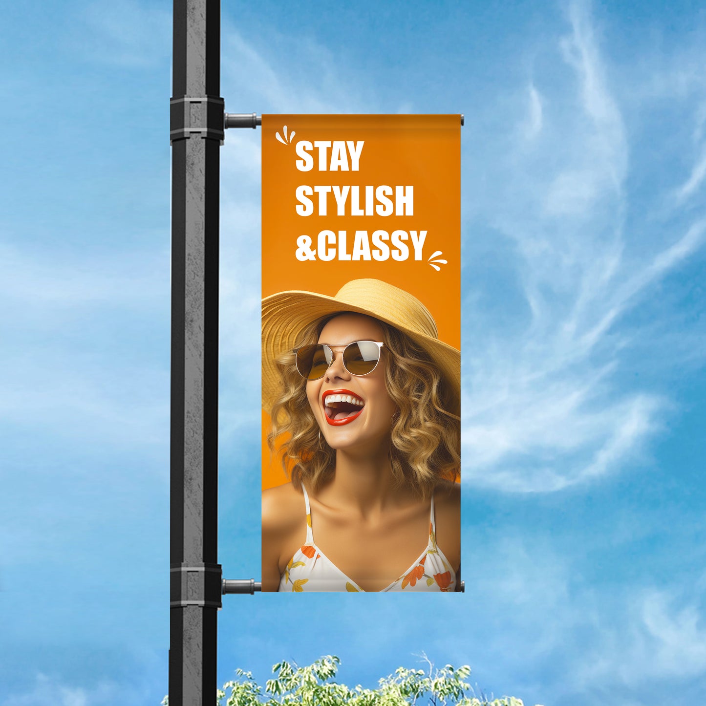Street Pole Double Sided Banner 30" x 72"