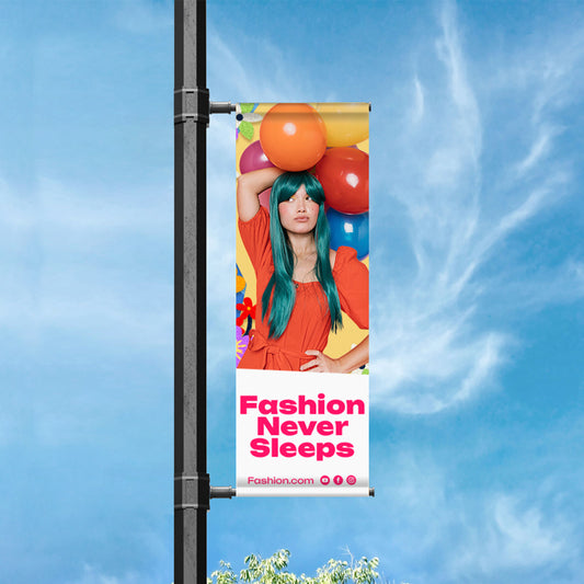 Street Pole Single Sided Replacement Banner 24" x 72"