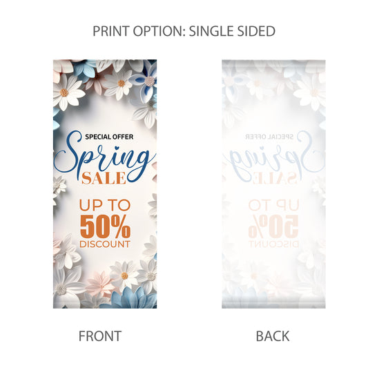 Street Pole Single Sided Replacement Banner 30" x 72"