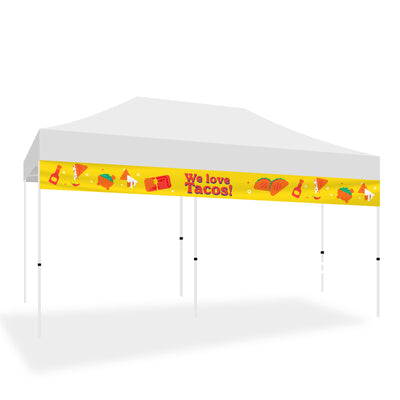 10x20 TENT VALANCE BANNER (Double Sided)