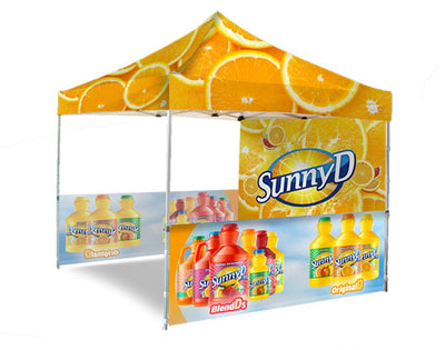 10' X 10' Tent w/ Full Color Canopy, Back Wall, and Side Walls