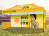 10' X 20' Tent w/ Full Color Canopy, Back Wall, and Side Walls
