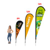 15' Teardrop Flag Kit w/ Double Sided Imprint, Poles, Ground Stake and Carry Case
